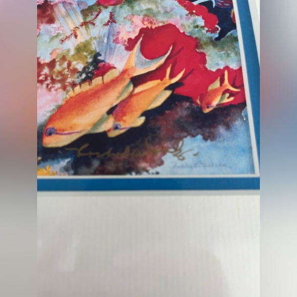 Rochelle Salzer “Marine” Print of Watercolor Signed - Picture 4 of 9